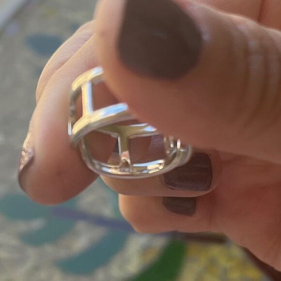 The Double Link Ring in 925 Silver - Picture 7 of 7